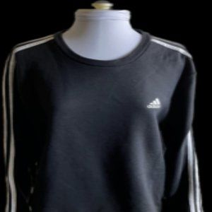 ADIDAS Performance black and white LS Sweatshirt